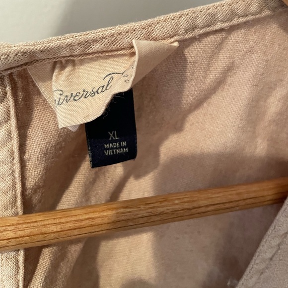 Universal Thread Tan Sleeveless Linen Women’s Jumpsuitsuit - Picture 6 of 9